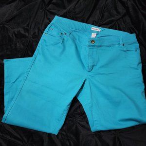 Jessica London 16 teal jean capri